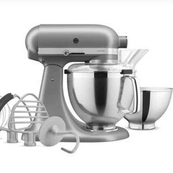 Silver KitchenAid Mixer 5 Quart Tilt-Head with Accessory Pack - Contour Silver