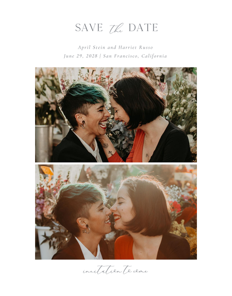 Ashbey Multiphoto | White | Zola Save The Dates