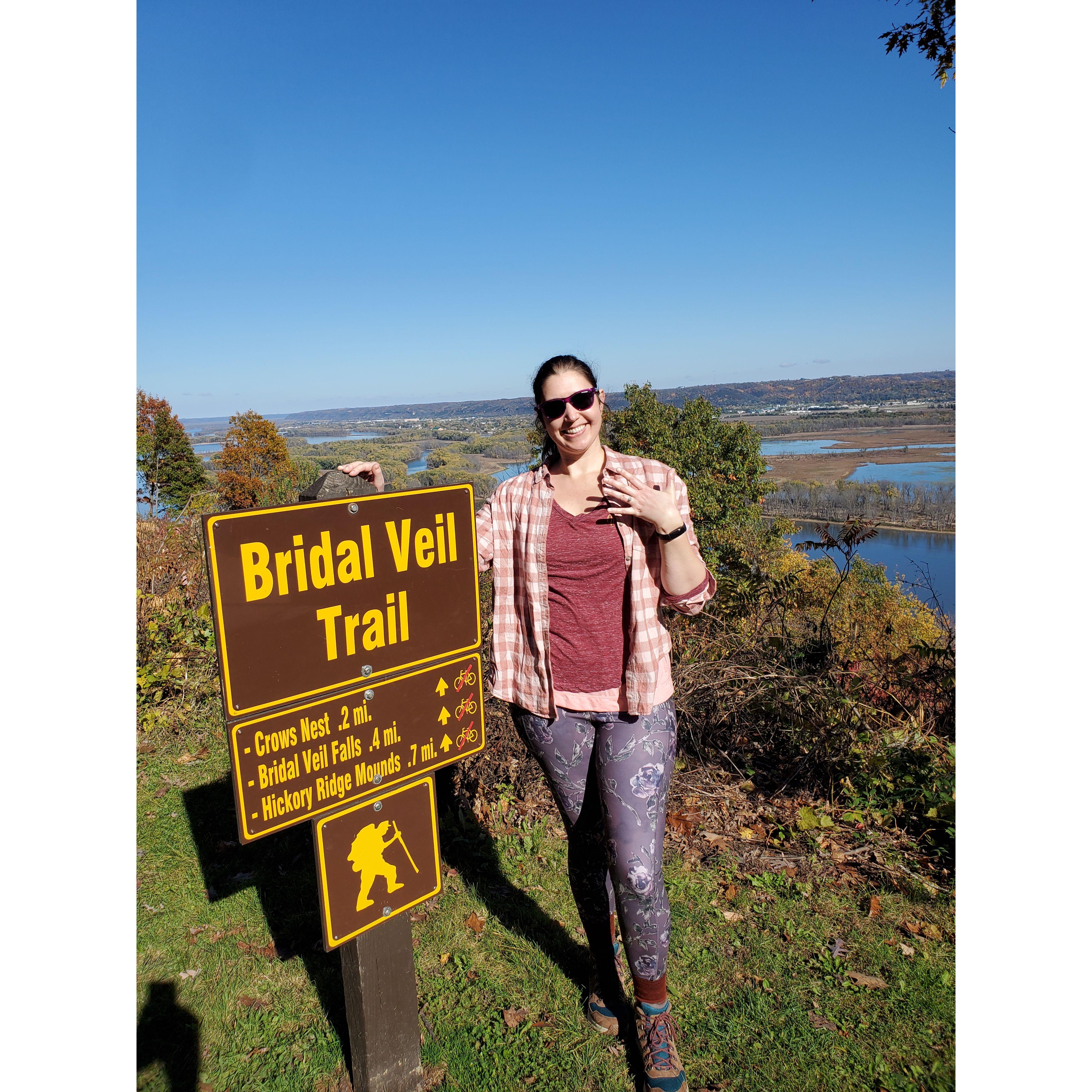 The trail where Kyle proposed