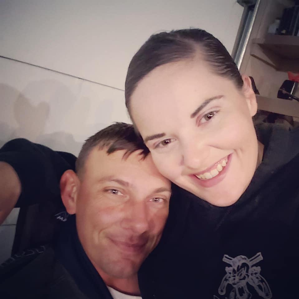 Scott and Sara enjoying time together after a Military Police Ball with friends! They love spending time together and it is unusual to see them apart.
