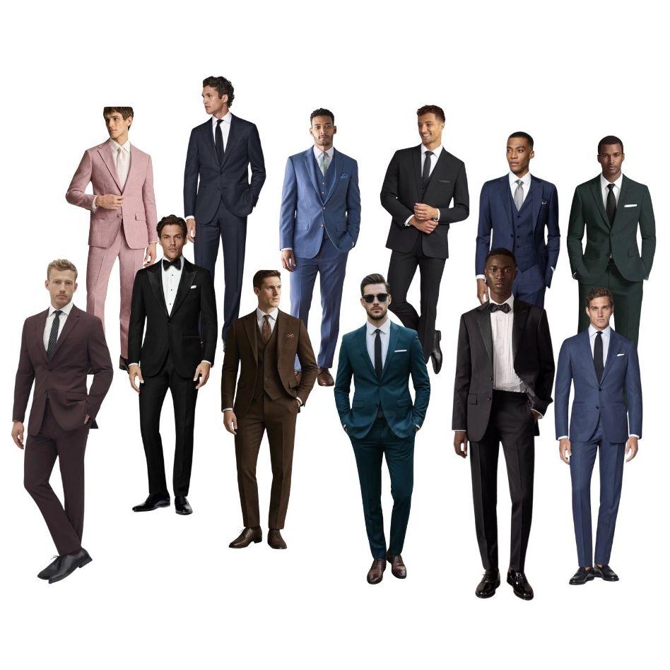 Mens Black tie optional attire - think suits with ties and tuxedos