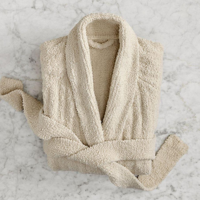 Cozy Ribbed Robe, Flax, Large