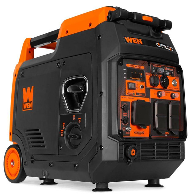 WEN Quiet and Lightweight 4800-Watt Dual Fuel RV-Ready Electric Start Portable Inverter Generator with Fuel Shut Off and CO Watchdog (DF480iX)
