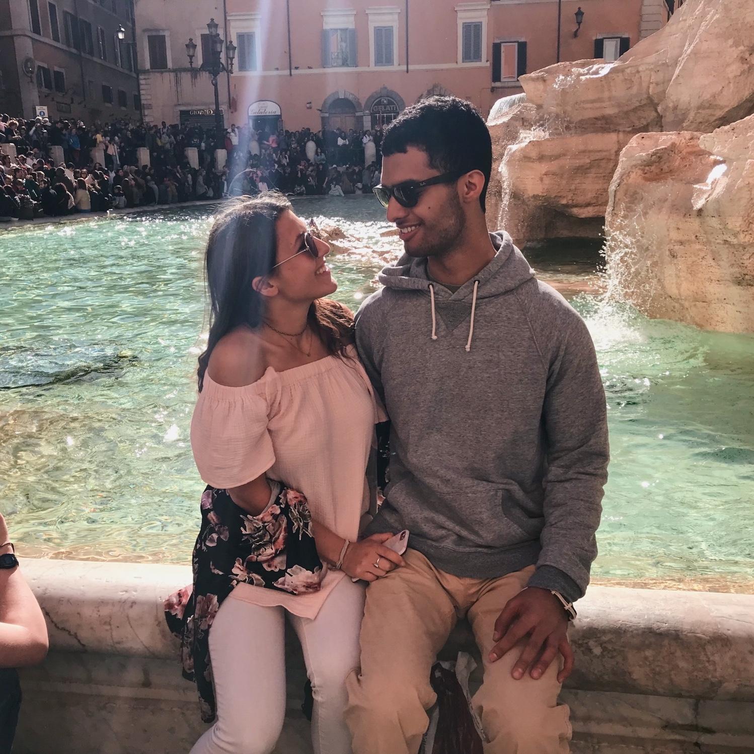First Trip to Trevi Fountain in Rome
