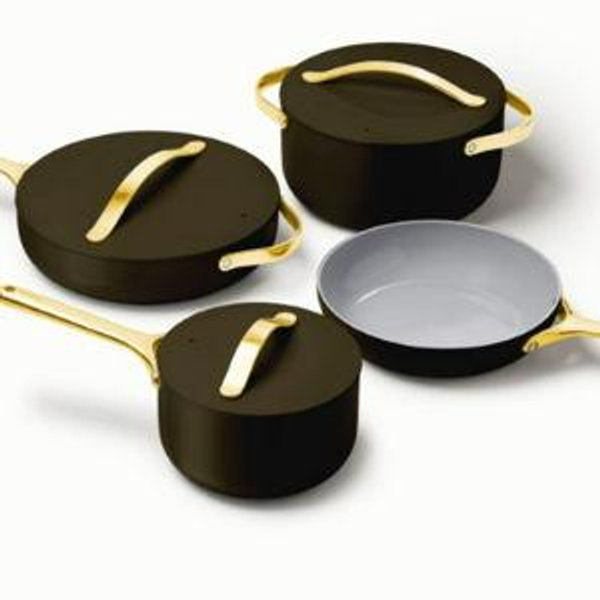Best Ceramic Cookware Set | Black and Gold | Non-Toxic | Caraway