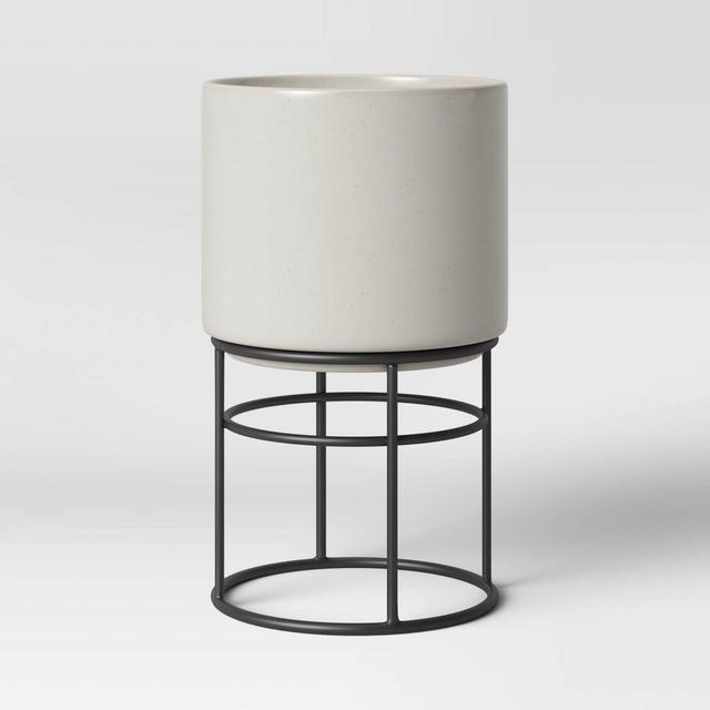 Medium Ceramic Planter on Stand Cream - Project 62™
