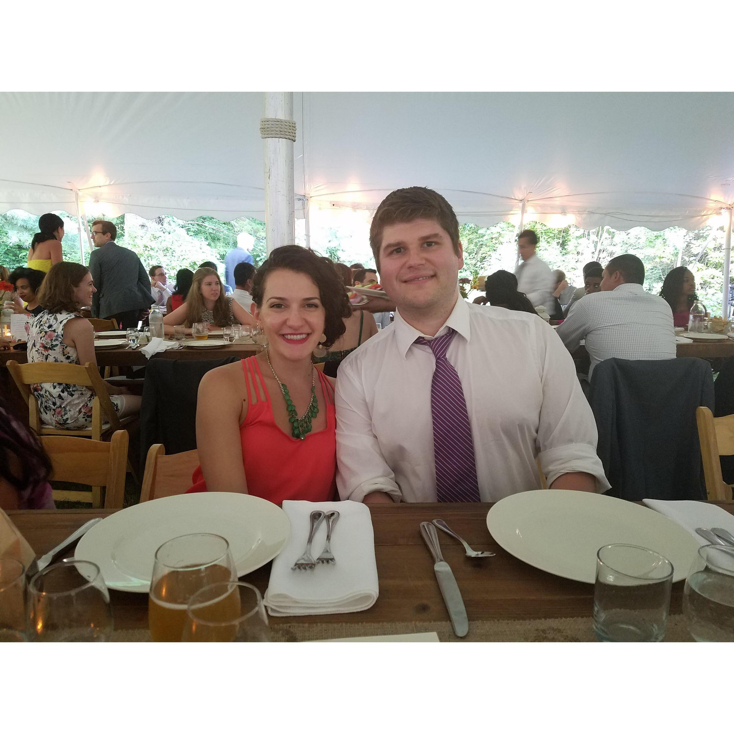 At our friends Harini and John's wedding a couple of years ago.