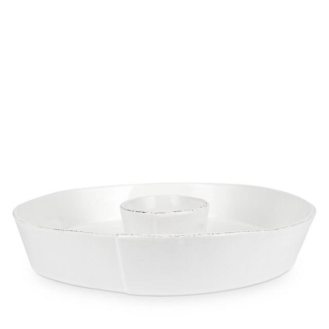 VIETRI Melamine Lastra White Chip and Dip