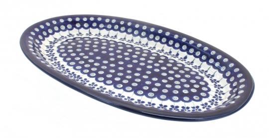 Flowering Peacock Oval Serving Dish
