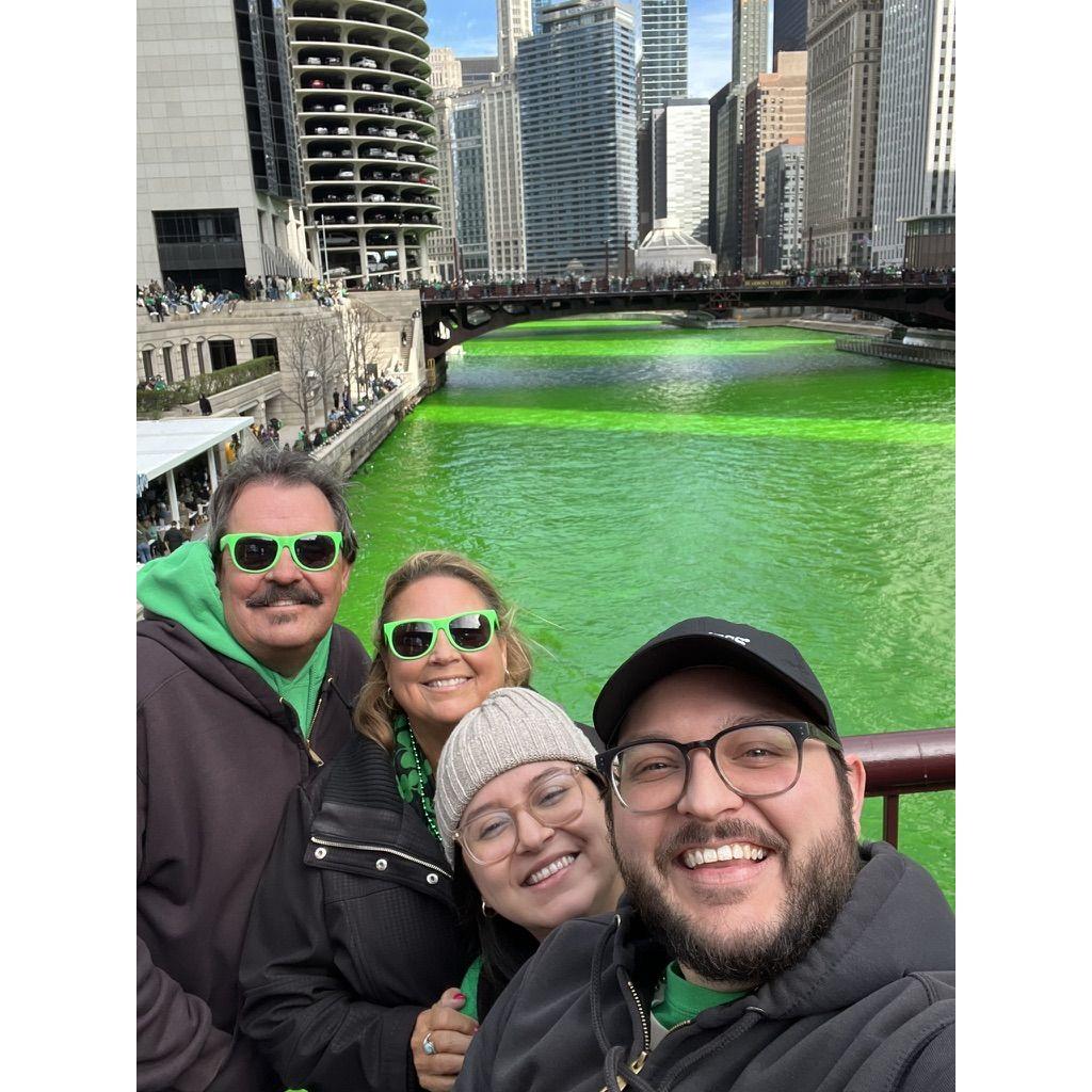 River dyed green!