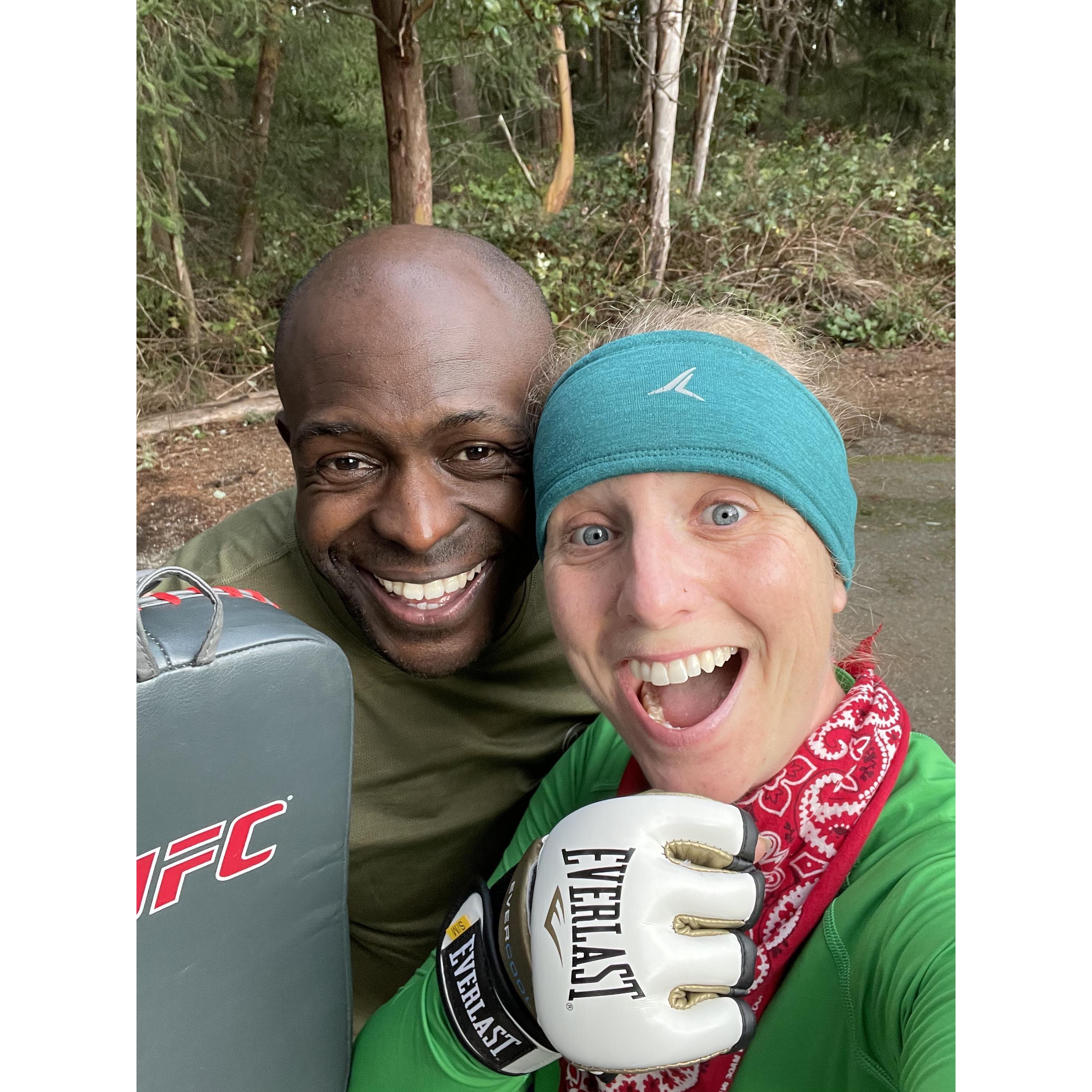 Boxing in Robinswood Park