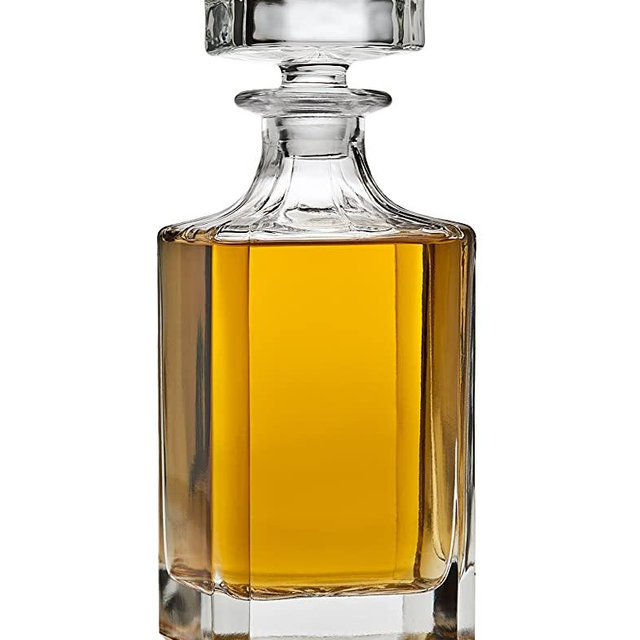 Lefonte Whiskey Decanter for Liquor Scotch Bourbon Vodka or Wine - 750ml