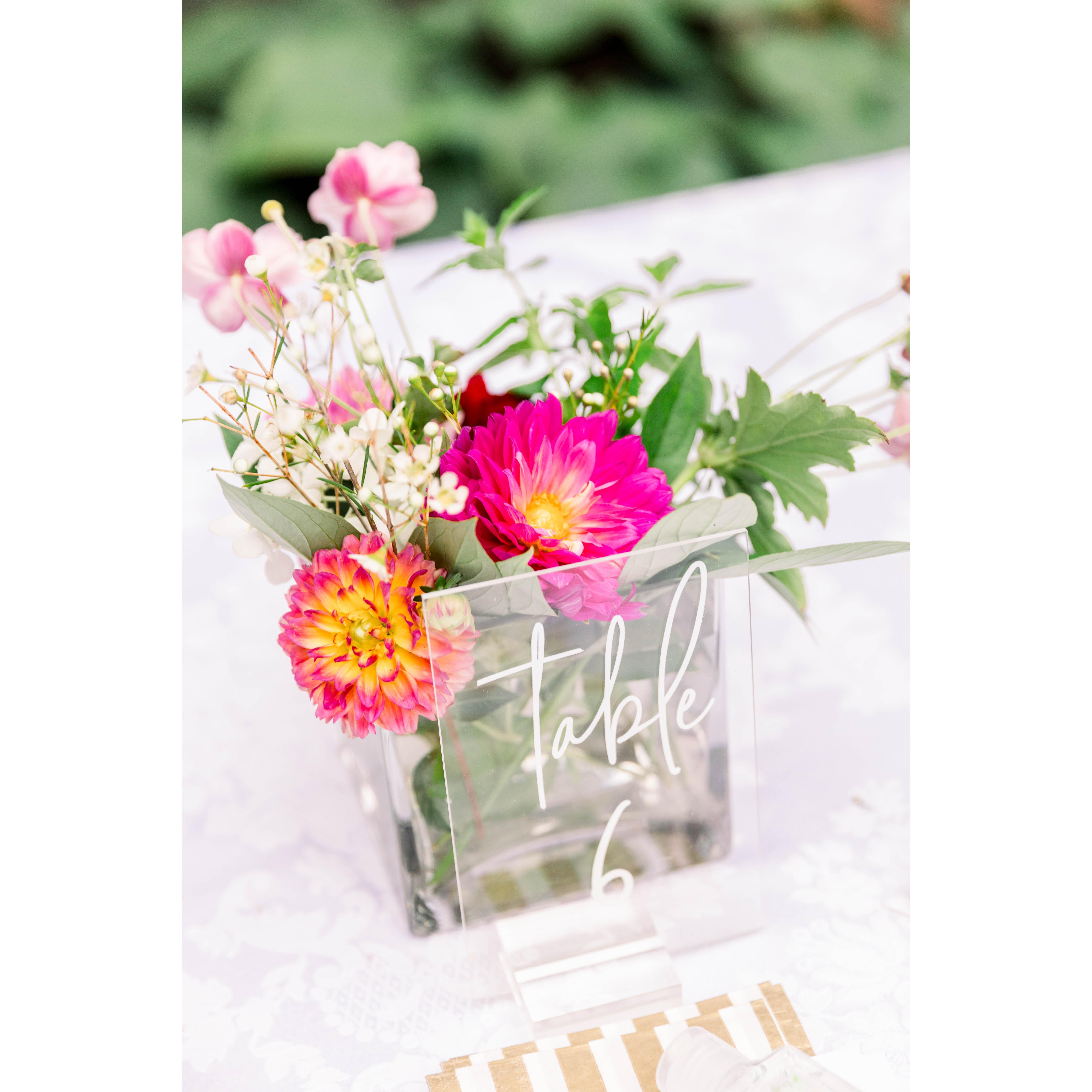 Katie's mother, Donna, was the florist for the wedding and put together arrangements from her garden!