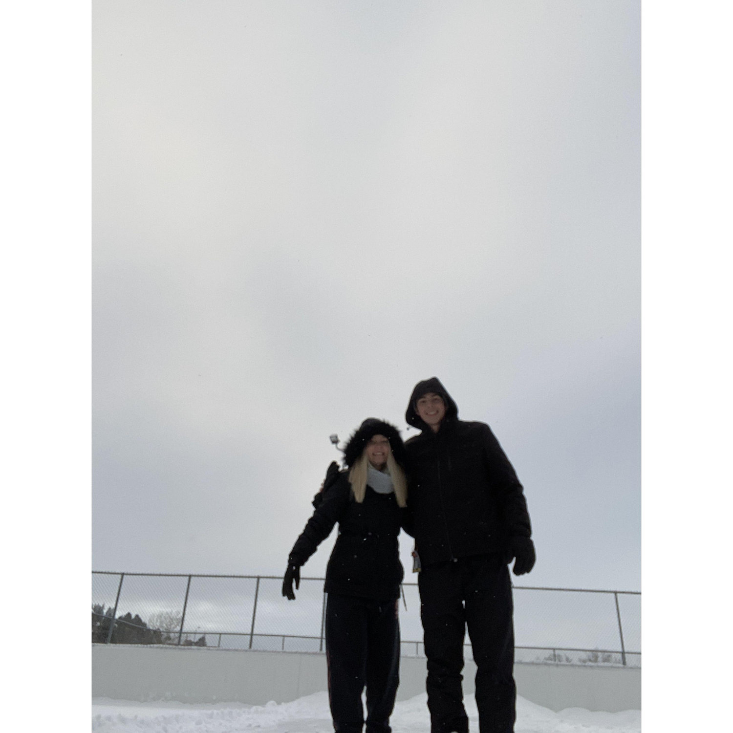 Snowy winters together.