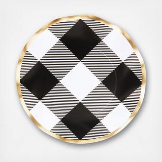 Buffalo Check Wavy Salad Plate, Set of 16