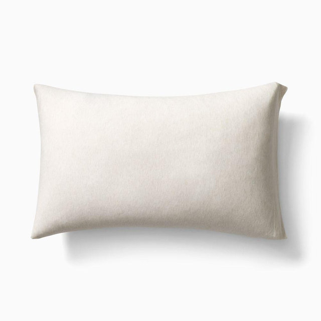 Jersey Tencel Modal Knit King Pillowcase S/2, Heathered Oatmeal