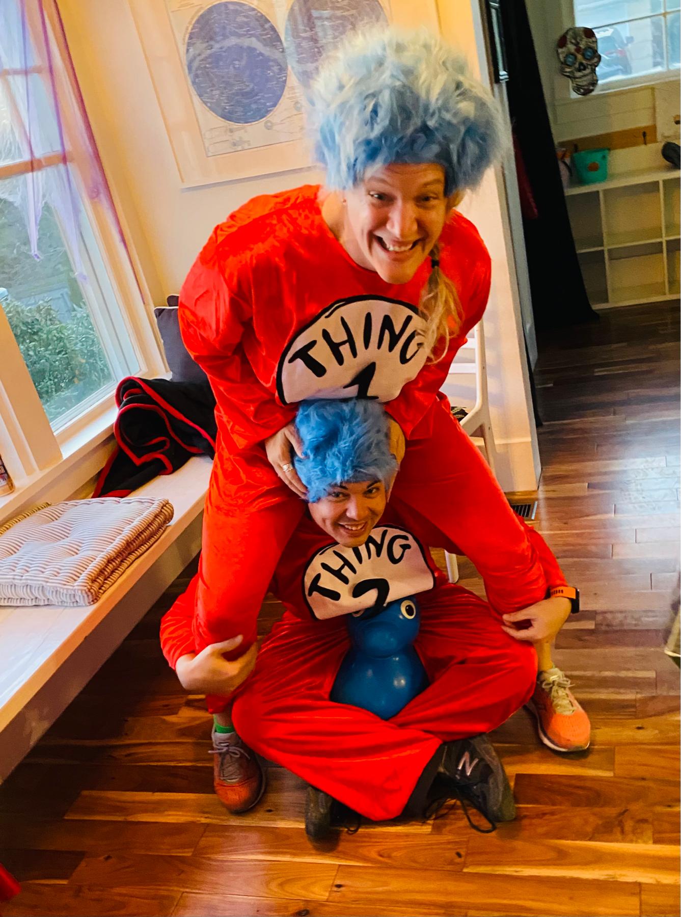 Halloween - October 2021.  “These things won’t bite you,
They want to have fun,
Then out of the box came thing two and thing one!”

Dr. Seuss