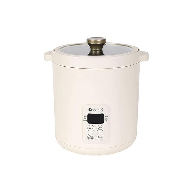 SUNVIVI Dual Pot Slow Cooker, 2 Pot Small Mini Crock Buffet Server and  Warmer with Ceramic Pot, Adjustable Temp 