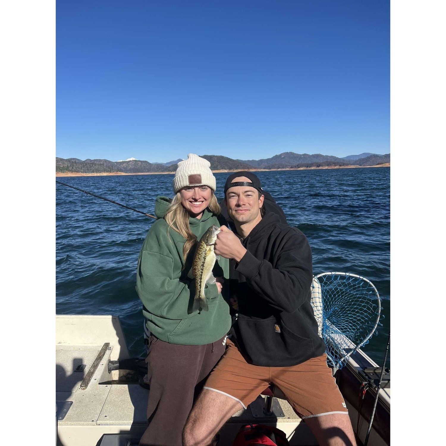 Visiting Rachel's best friend and her fiancée in Cali. Rachel's first time catching a fish!