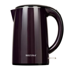 Secura The Original Stainless Steel Double Wall Electric Water Kettle 1.8 Quart (Dark Purple)