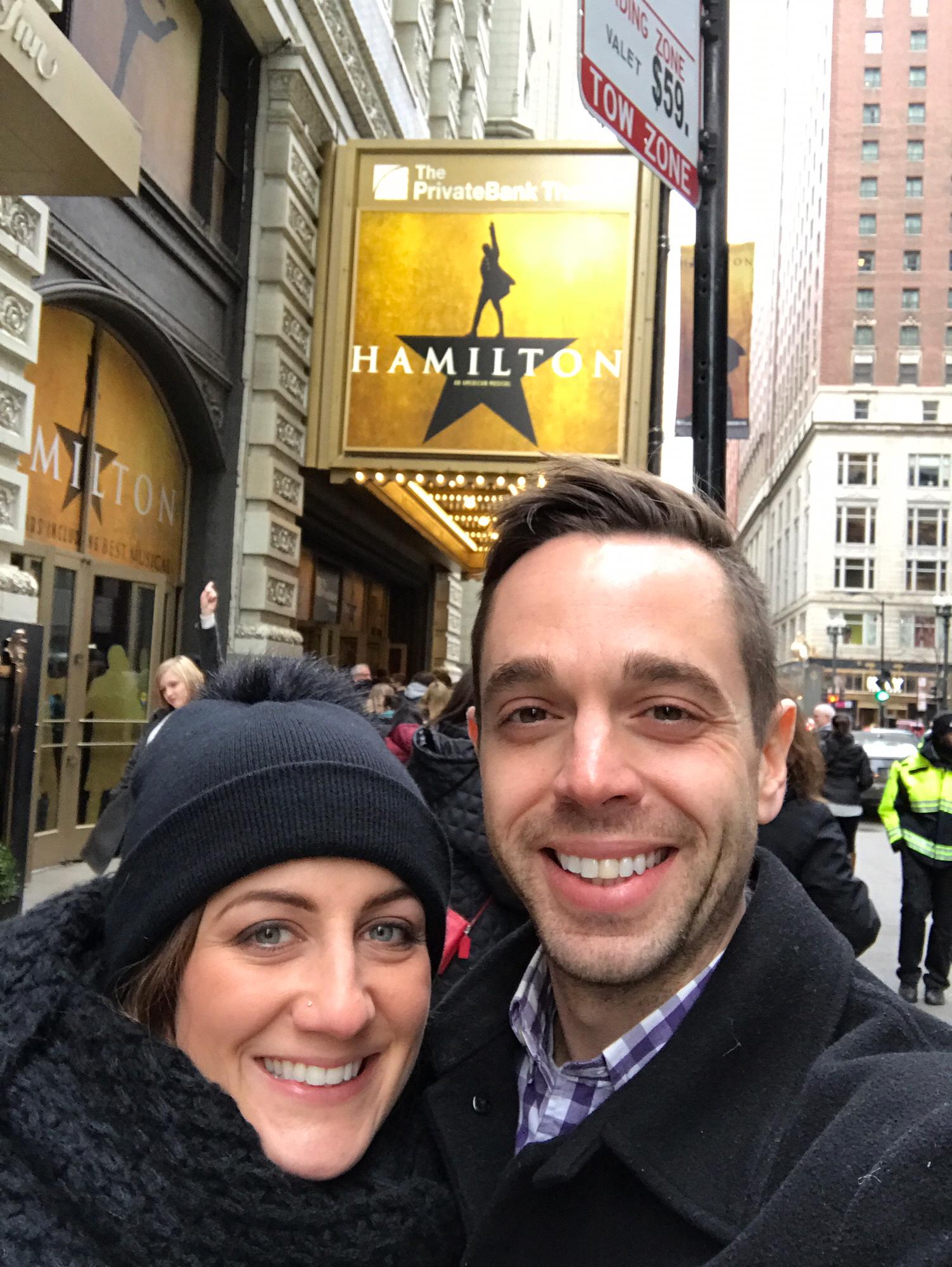 First time seeing Hamilton in Chicago! February 2017.
