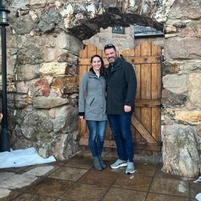Checking out our venue