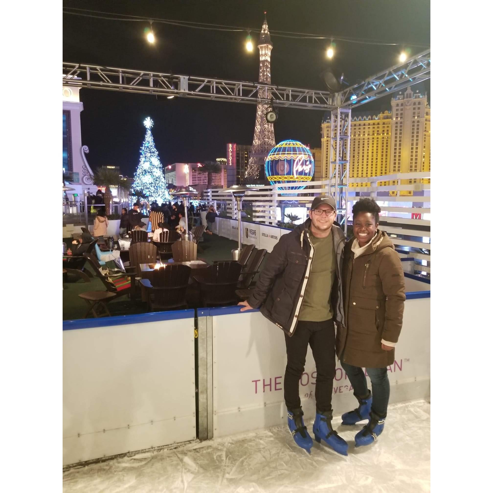 Ice skating on the Strip