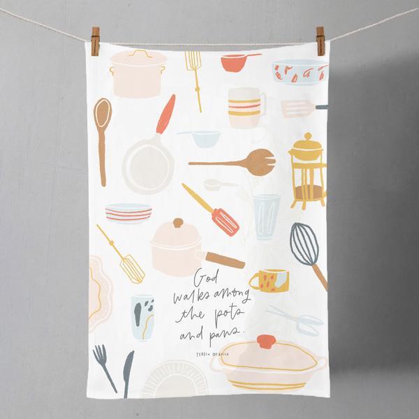 Pots and Pans Tea Towel