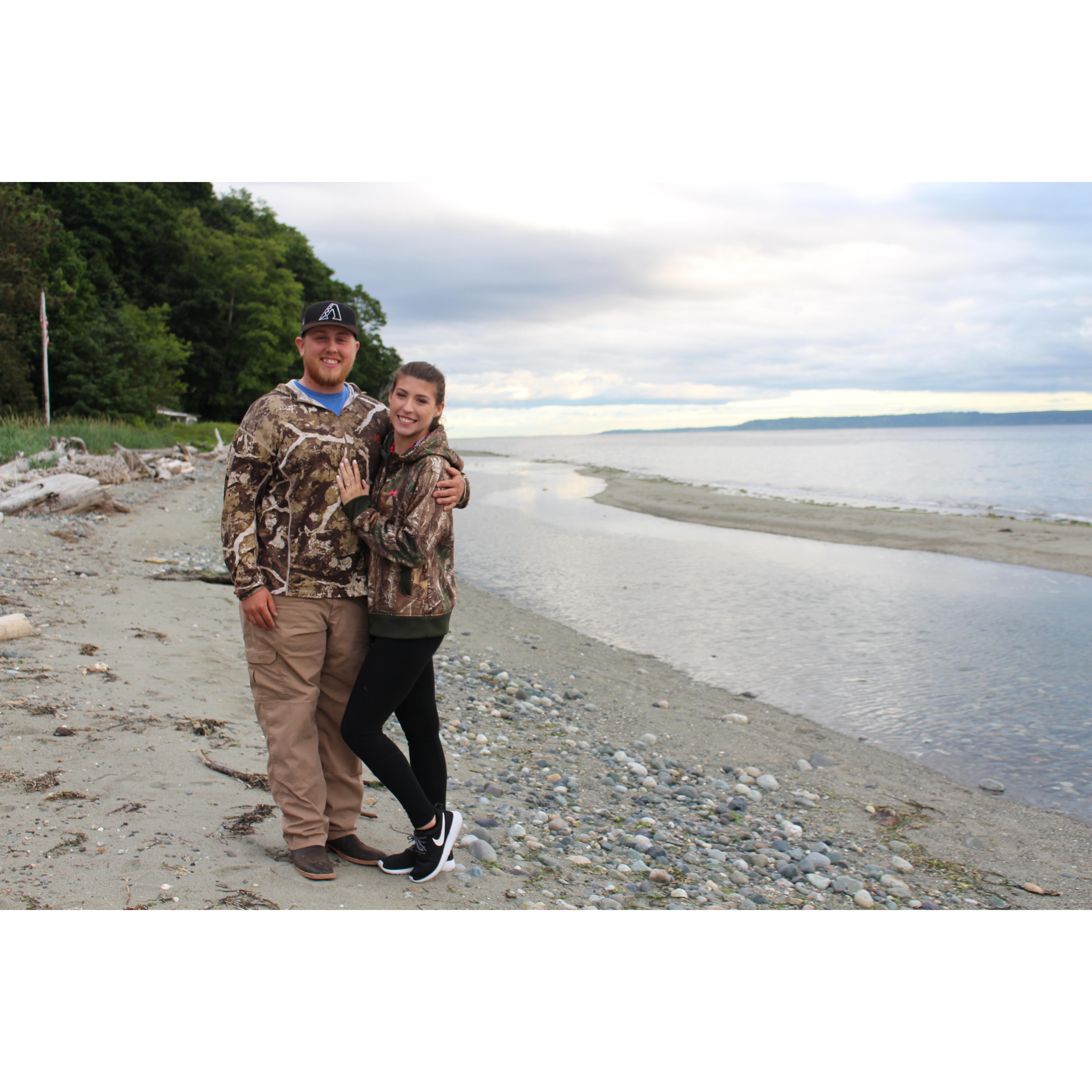 On Whidbey Island in front of Zoe's Grandmas place.