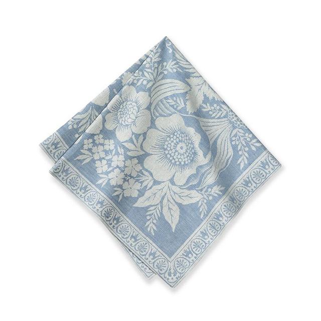 Vintage Floral Jacquard Napkin, Each, Blue