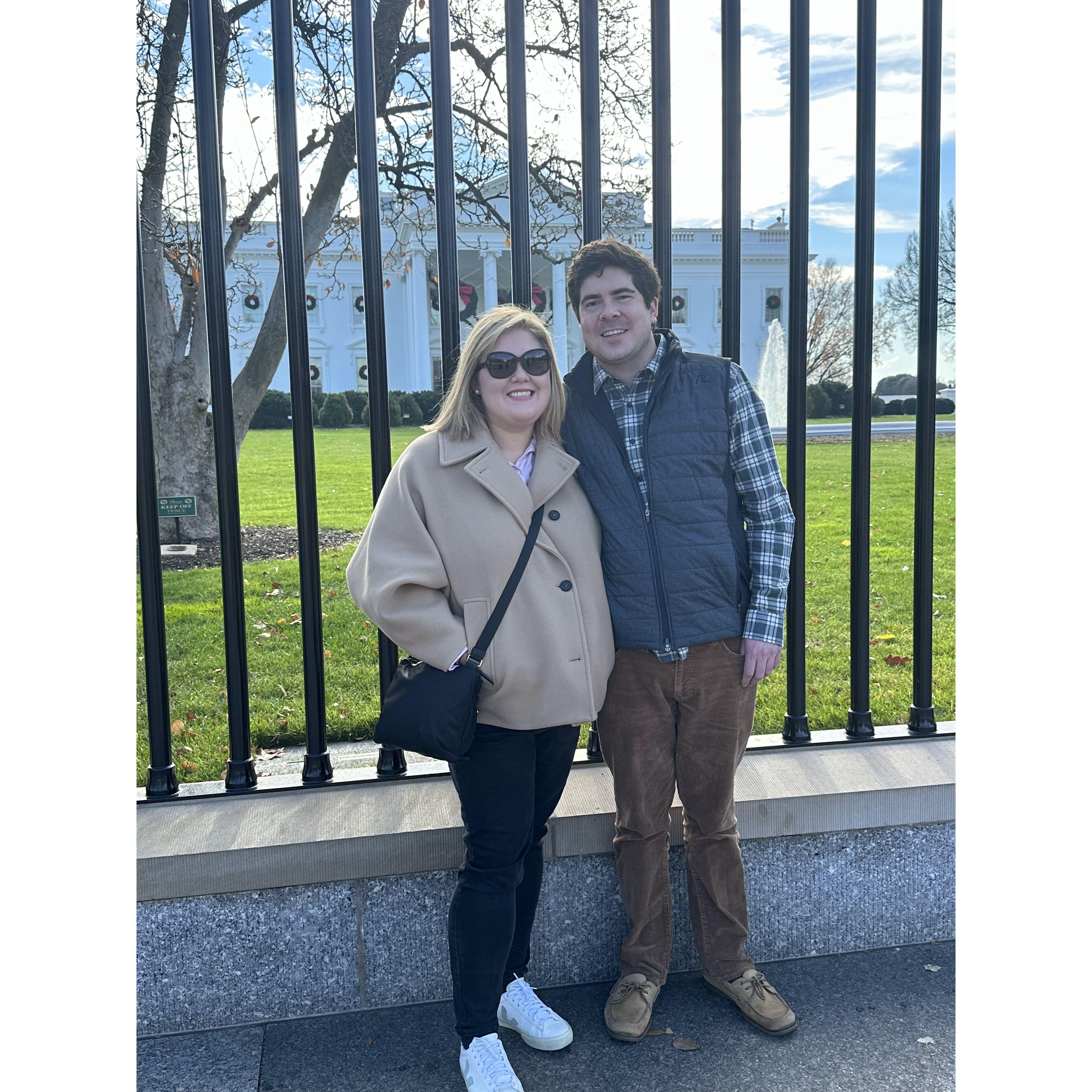 Visiting our friends Katherine and Carl in DC/Alexandria around Christmas