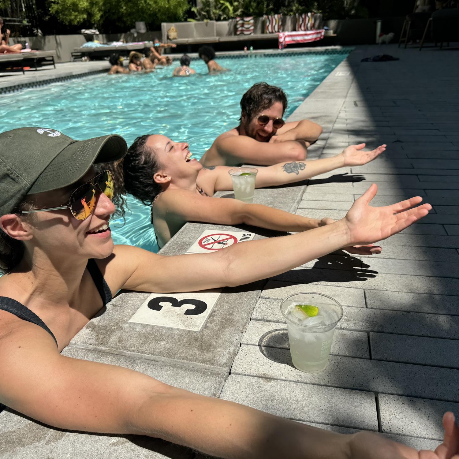 Soaking it in with Vivi and Willie
