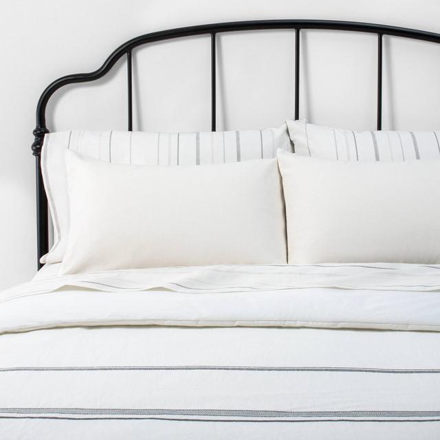 King Stripe Duvet Set Railroad Gray / Sour Cream - Hearth & Hand™ with Magnolia