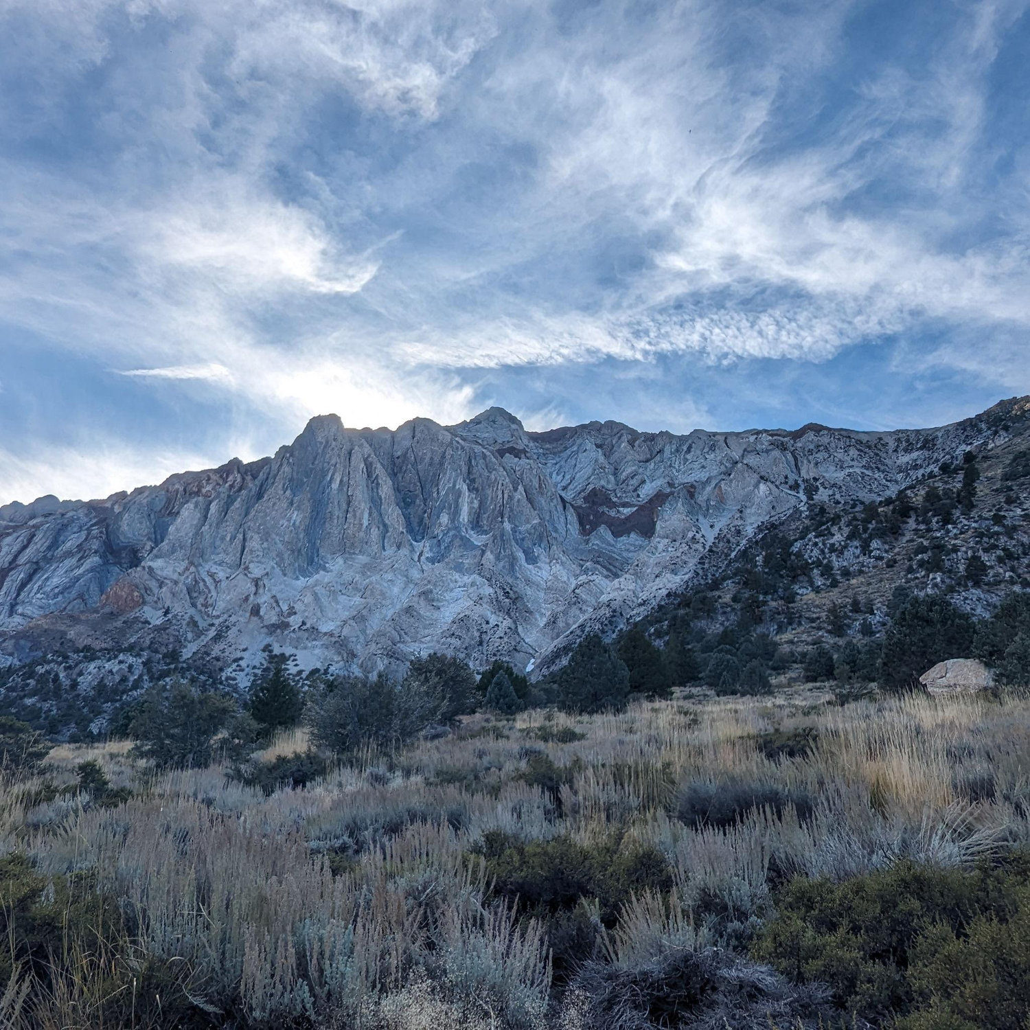 View of the mountains surrounding Convict Lake
