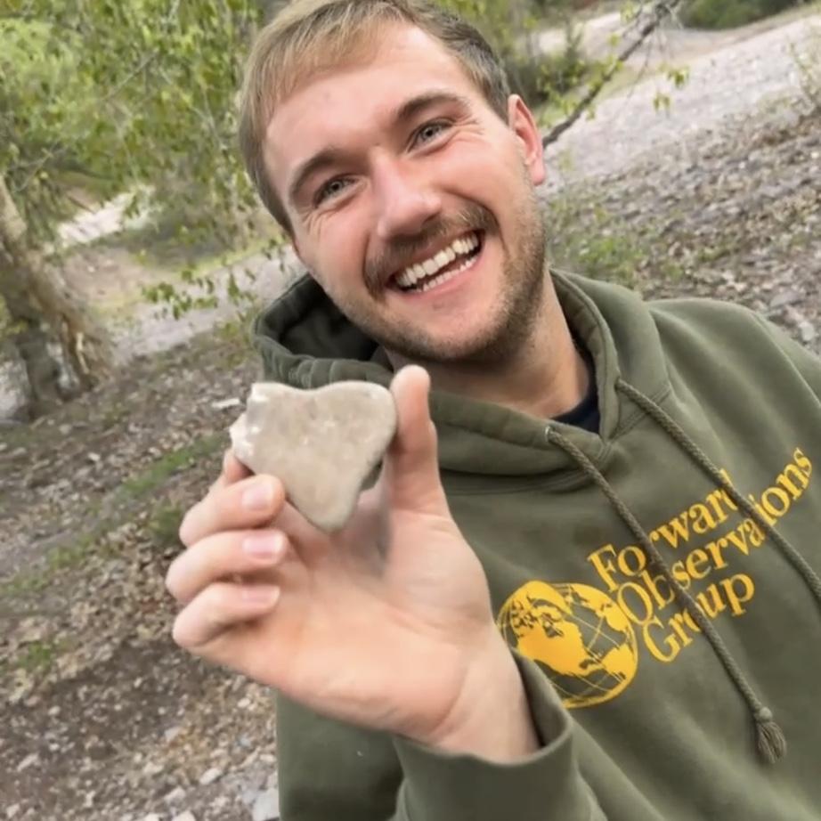 josh found a heart shaped rock for me