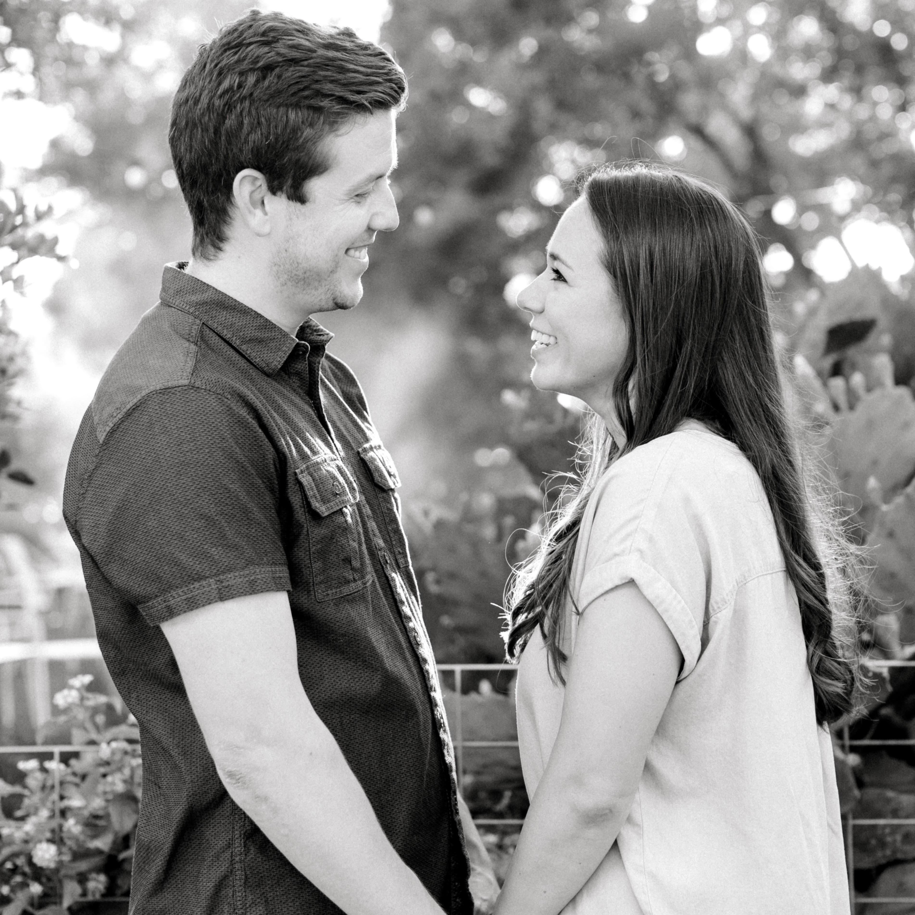 We frequently look at each other in black and white.  Definitely not staged.