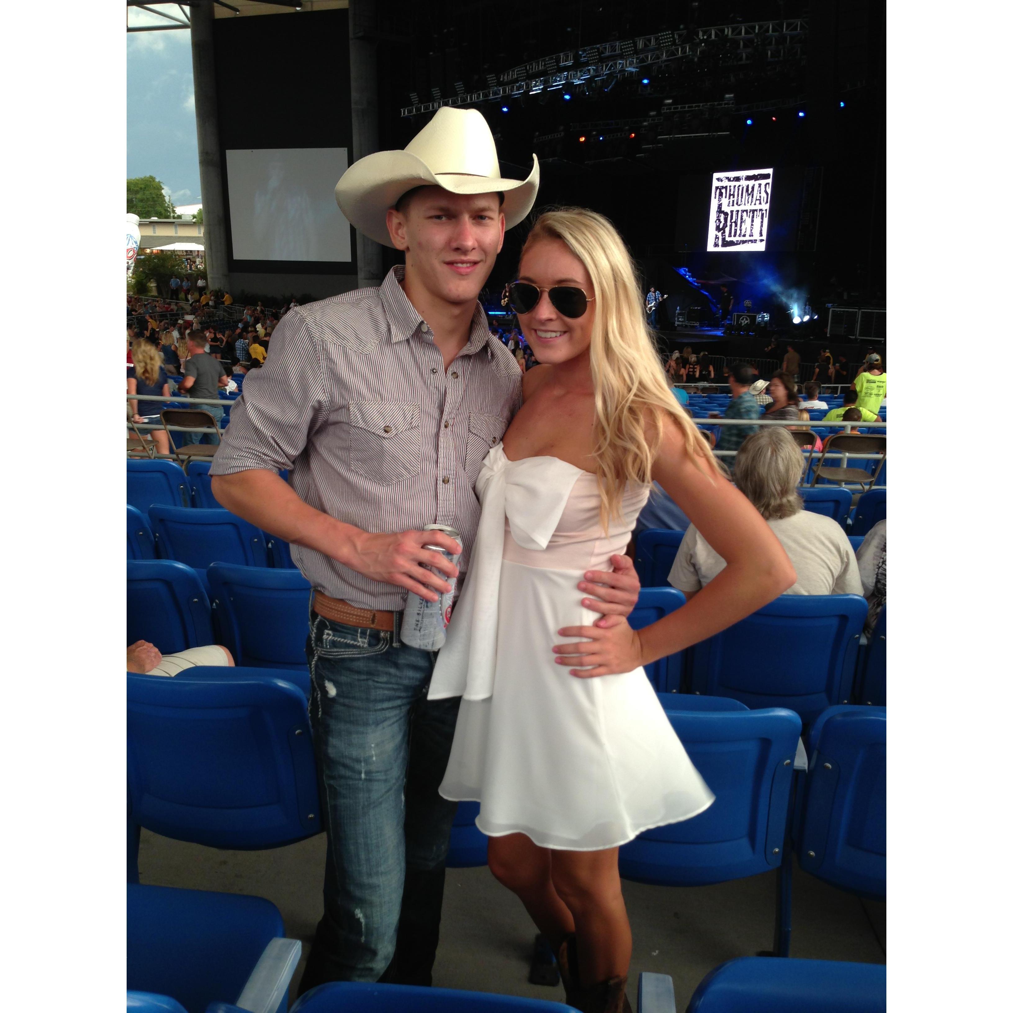 One of Matthew and I's first concerts together in 2014! We saw Jason Aldean and Thomas Rhett. We were celebrating my 18th birthday, so crazy how fast time goes by!