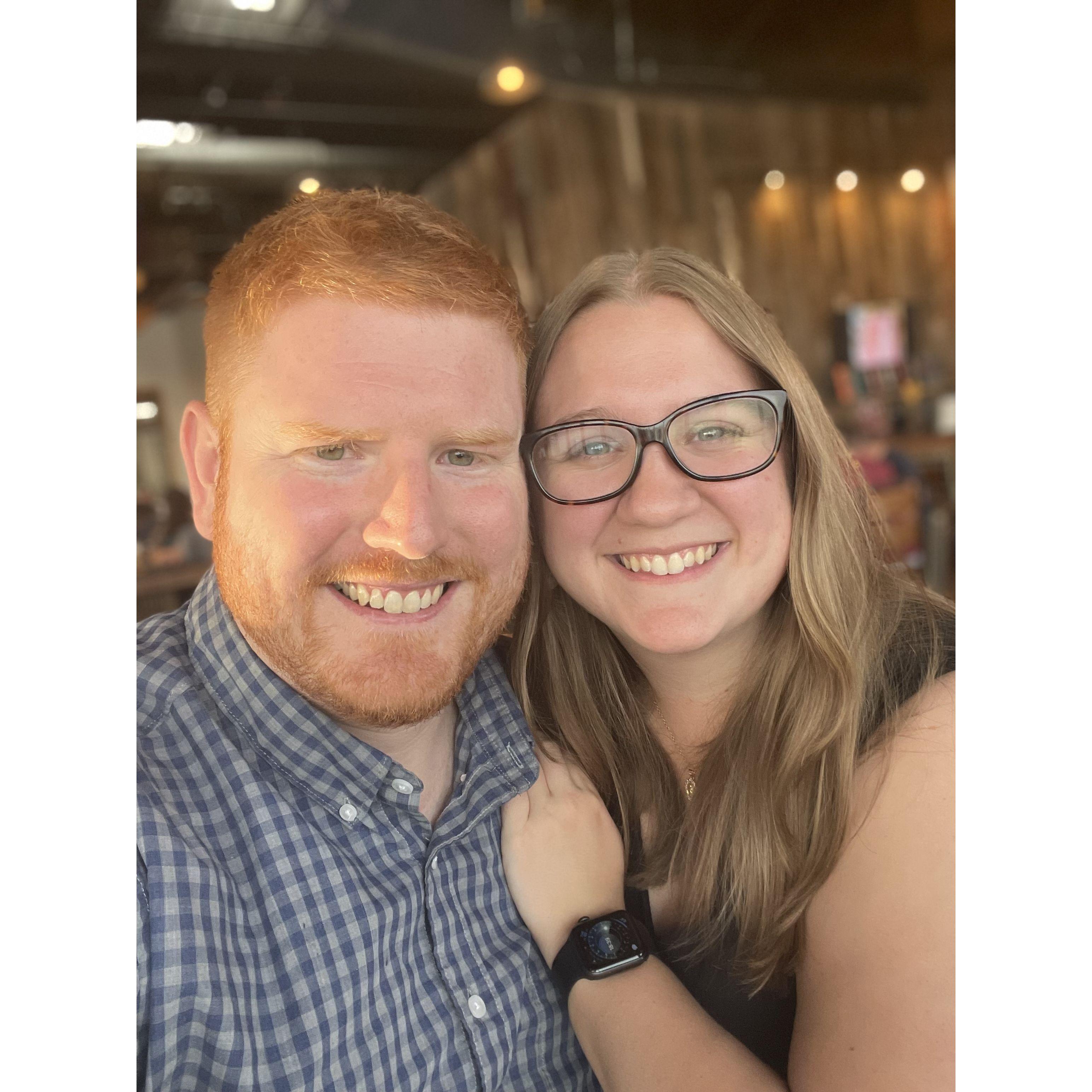 April 26, 2022 - Us at Lauren's favorite brewery in Cheyenne (Black Tooth Brewing)