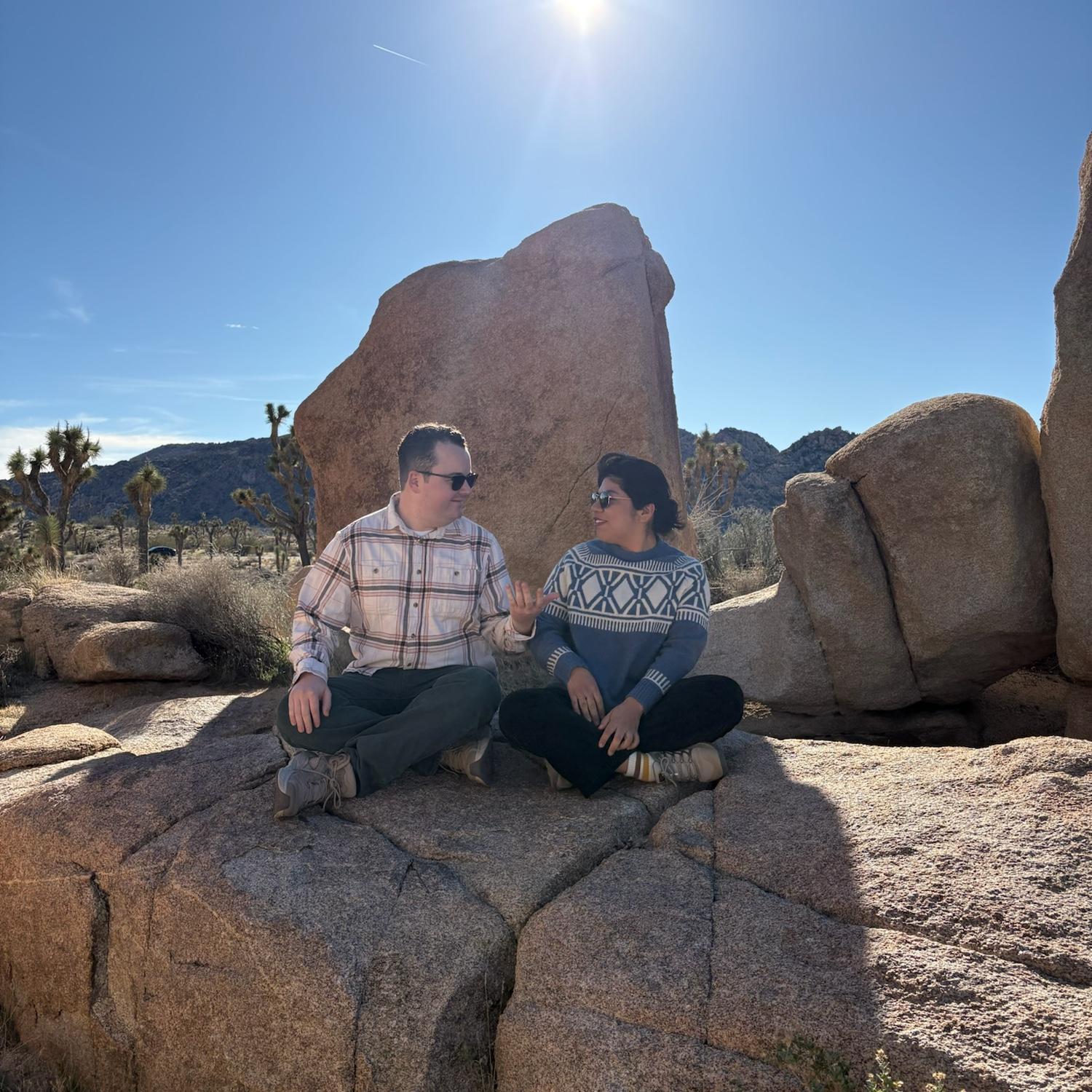 Liz had a photo at this Joshua Tree location on her Hinge Profile. They went on a trip with Marcos and found the same spot!