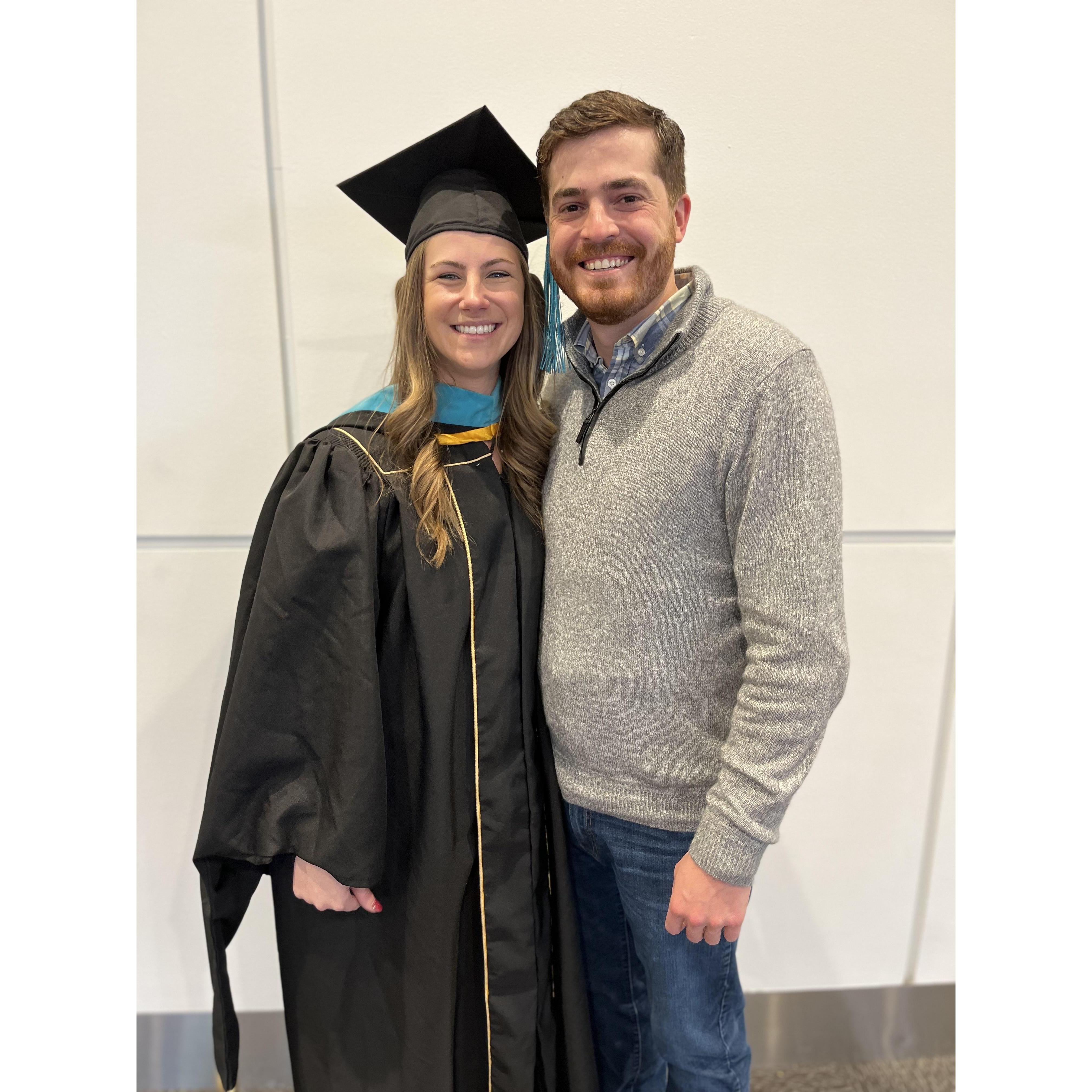 Maddie's Master's degree graduation.