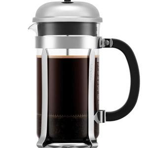 Bodum 34oz Chambord French Press Coffee Maker, High-Heat Borosilicate Glass, Polished Stainless Steel – Made in Portugal
