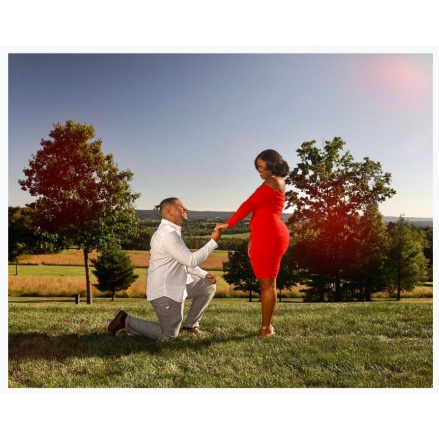 The proposal occurred 4/20/2019 during the celebration of our first child.