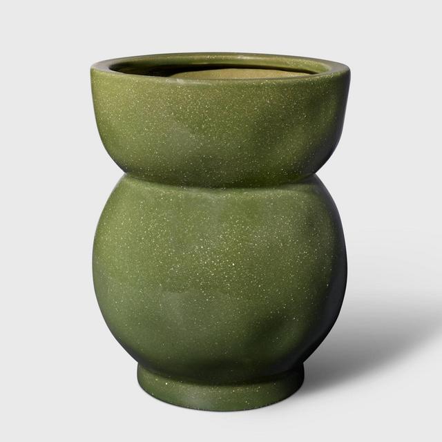 Glossy Textured Vase Dark Green - Threshold™ designed with Studio McGee