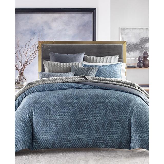 Hotel Collection Composite Geomtetric Pima Cotton Comforter, Full/Queen, Created For Macy's