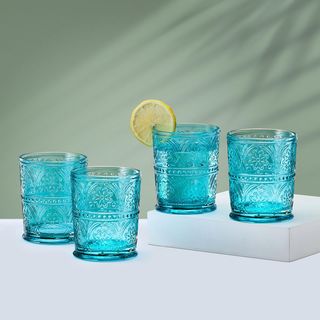 Wanderlust Double Old-Fashioned Glass, Set of 4