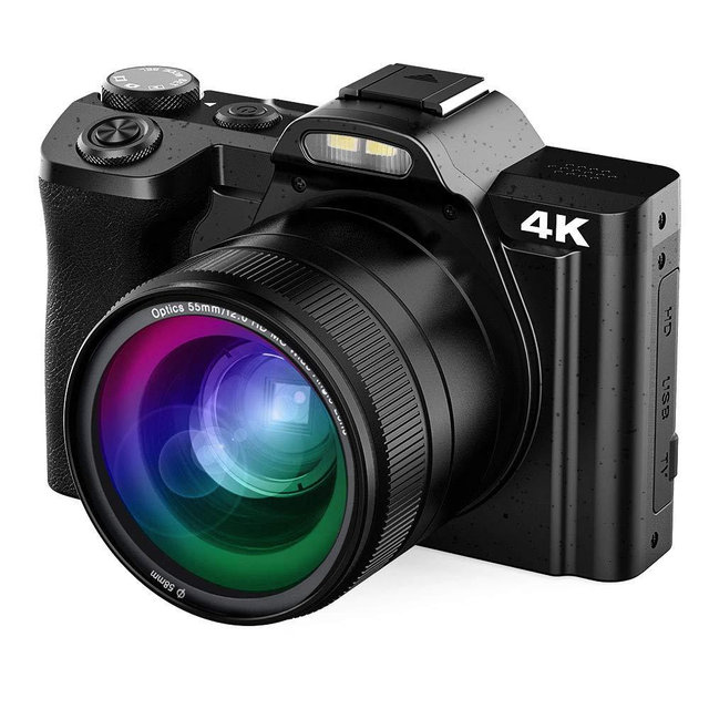 Digital Camera Vlogging Camera 48MP 4K AiTechny Video Camera Camcorder 16X Digital Zoom WiFi YouTube Camera 3.5" IPS Touch Screen Camera with Wide Angle Lens