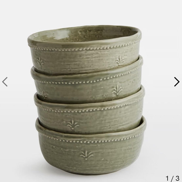 Hillcrest Cereal Bowl, Green, Set of Four