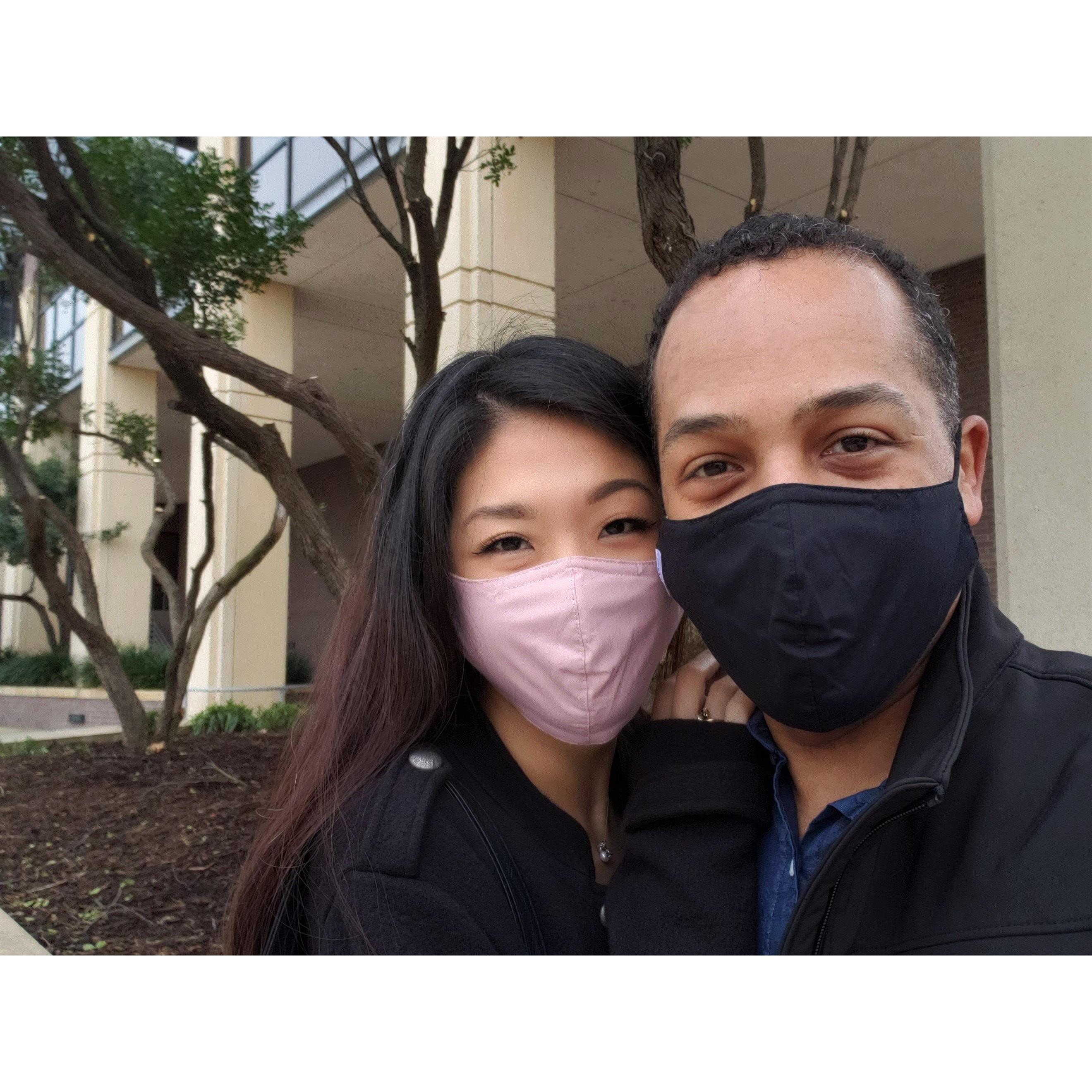 It's official! Just applied for our marriage license at the court house!