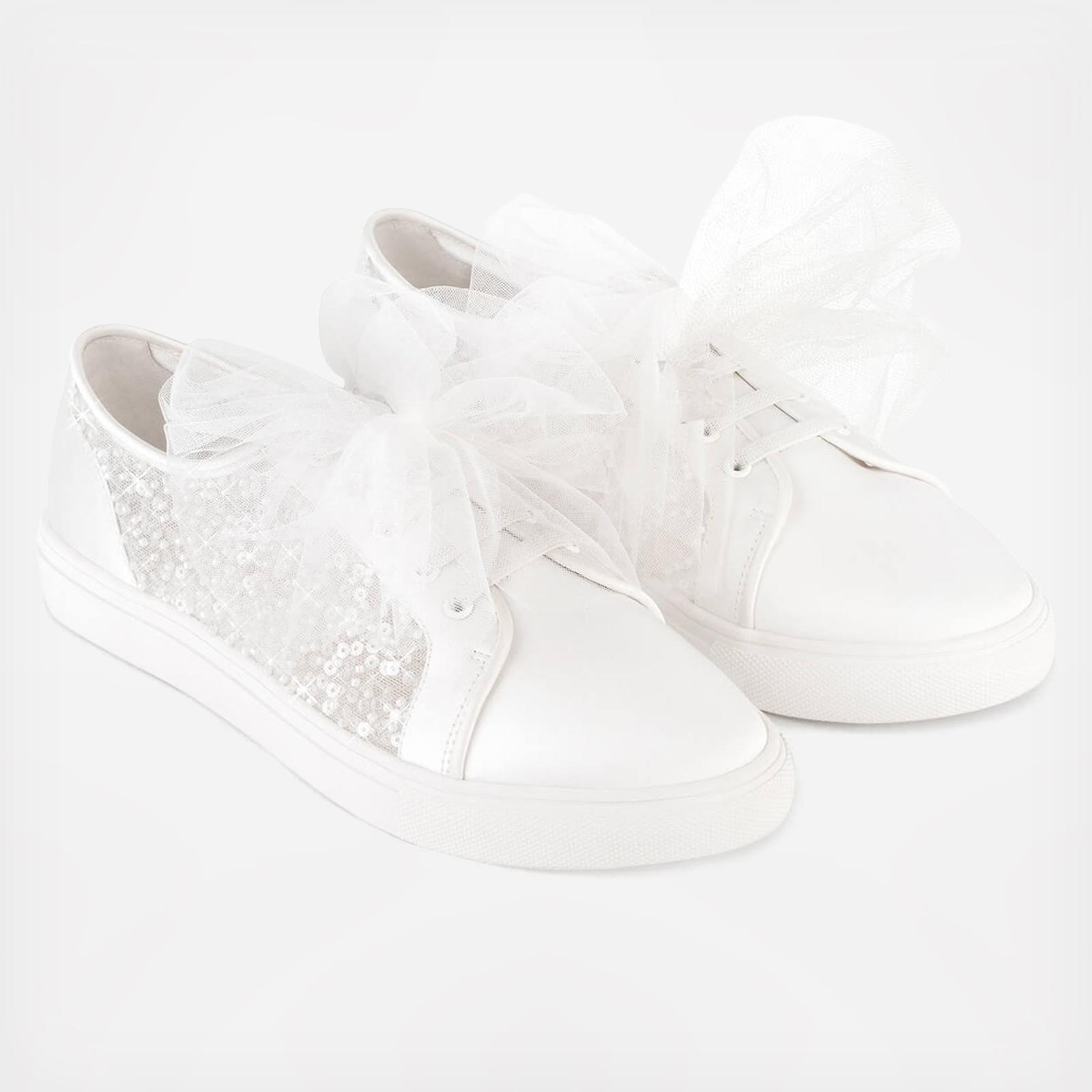 Bella Belle Shoes, Isadora Bridal Sneakers with Beads