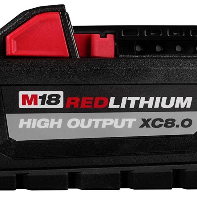 MILWAUKEE 48-11-1880 M18 REDLITHIUM HIGH OUTPUT 18v 8.0 Ah Lithium-Ion Battery Pack